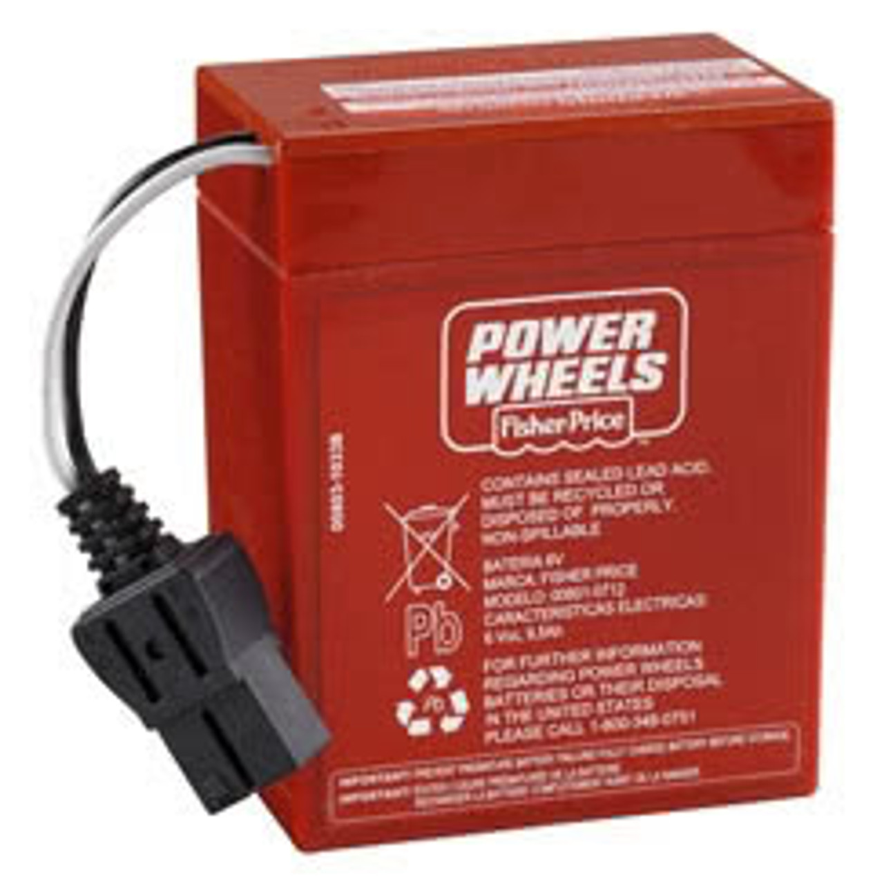 Power Wheels 6v Red Battery 00801 0712