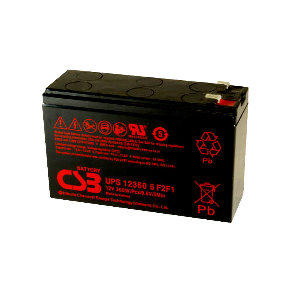 CSB UPS12360-6F2 12V AGM High Rate Battery for UPS Applications