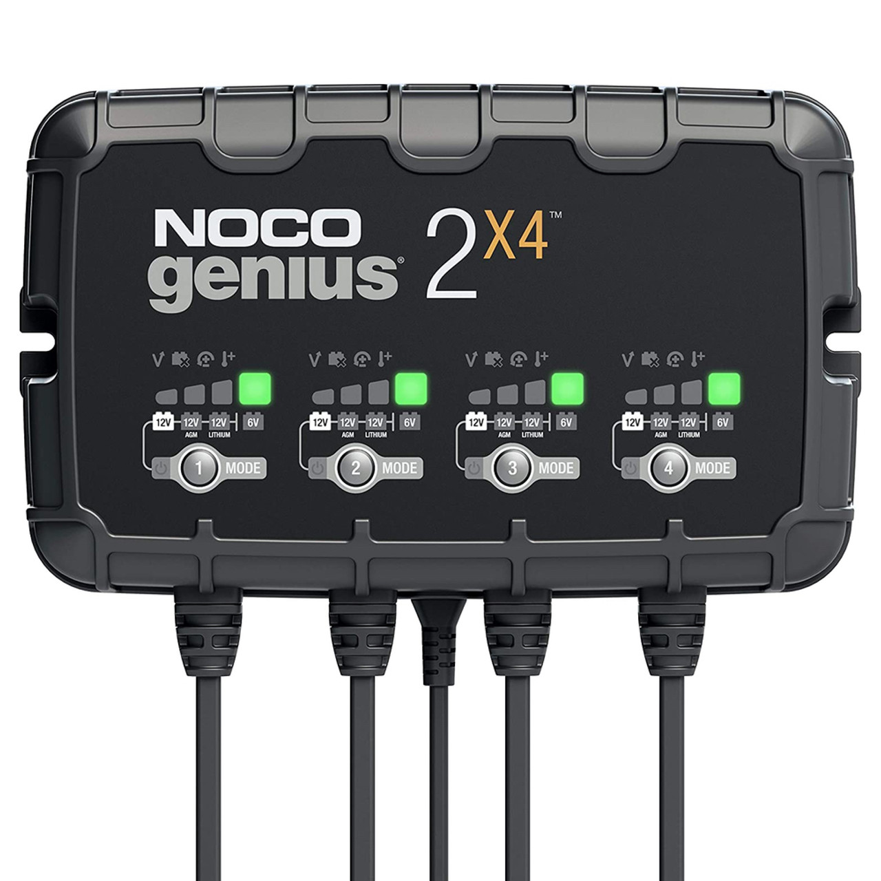 NOCO GENIUS 2X4 6V/12V 4-Bank 4-Amp Smart Charger