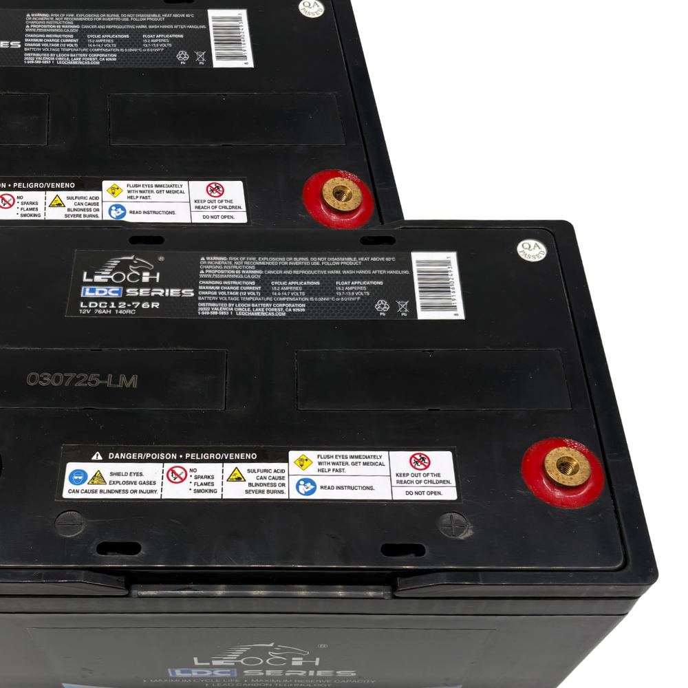 Leoch LDC12-76R Deep Cycle AGM Wheelchair Battery Replacement Kit