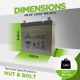 AP12-55DC Compatible Battery Replacement