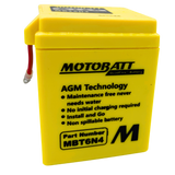 MotoBatt 6V 4AH Battery | AGM | MBT6N4