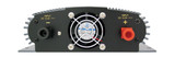 SAM-800-12 rear panel with nut-and-bolt DC terminals and cooling fan
