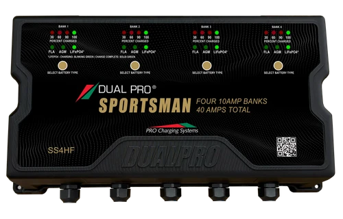 Dual Pro Sportsman SS4HF 4 bank marine battery charger
