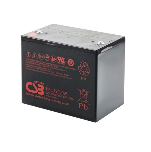 CSB HRL12280W 12V 75Ah high rate long life AGM UPS battery