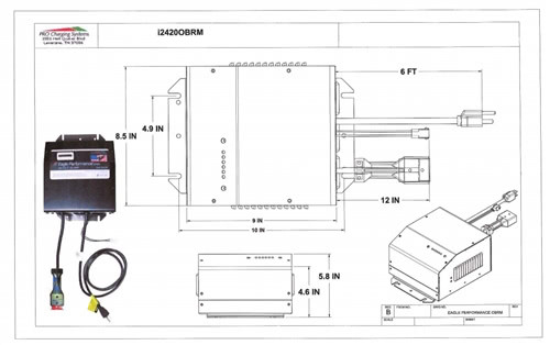 JLG Scissor Lift Battery Charger compatible with: 0400218, 0400238