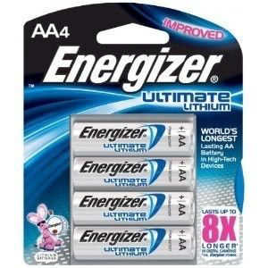 Energizer High-Energy AA Lithium Battery 4-Pack