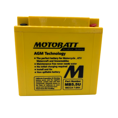 Exide 12.N5.5-3B Battery | 12V 90CCA AGM | MB5.5U