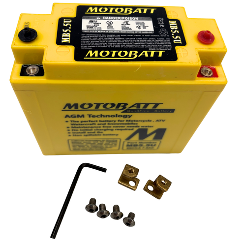 JIS 12N5.5-3B Battery | 12V 90CCA AGM | MB5.5U