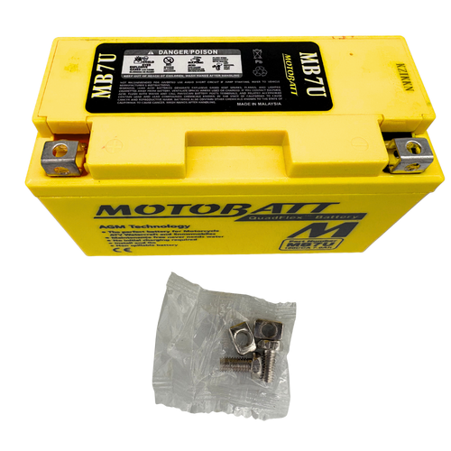 Motobatt 12V 6AH Battery | 100CCA AGM | MB7U