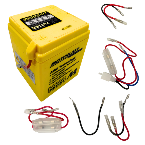 MotoBatt 6V 4AH Battery | AGM | MBT6N4