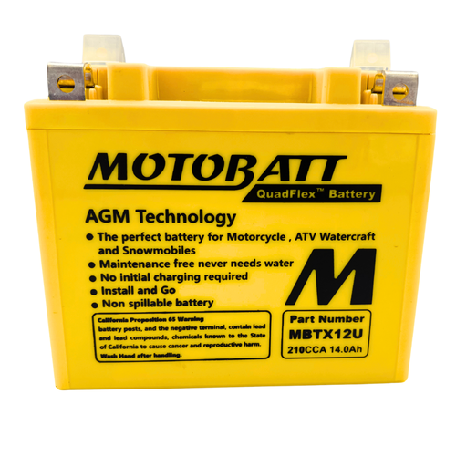 Kawasaki KFX700 2003-2010 Battery | 12V 200CC AGM | MBTX12U