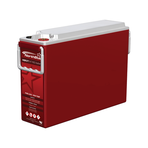 NorthStar NSB92FT HT RED 12V 92Ah thin plate pure lead AGM front terminal telecom battery, female M8 terminals