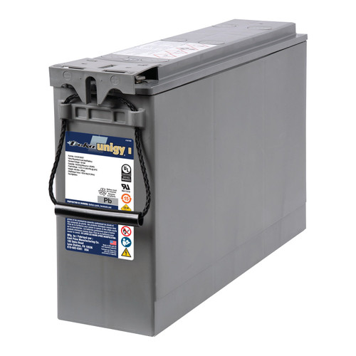 Deka Unigy I 12AVR150ET 12V 150Ah front access AGM telecom battery, slim case with rope handles