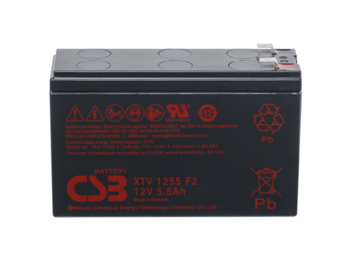 CSB XTV1255F2 12V 5.5AH AGM Deep Cycle Extreme Temperature Battery