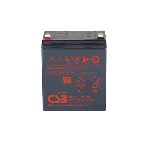CSB XTV1250F2FR-WT 12V 5Ah wind turbine AGM battery, F2 Faston tab, group M6