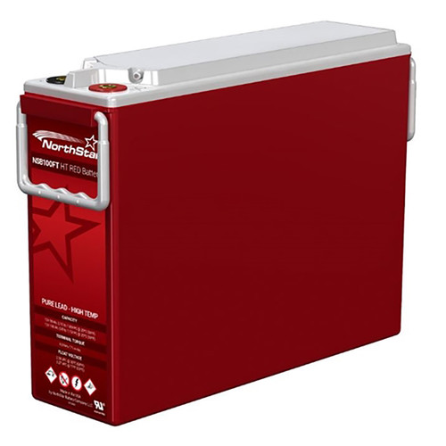 NorthStar NSB100FT HT RED 12V 100Ah thin plate pure lead AGM front terminal telecom battery, discontinued Q3 2024