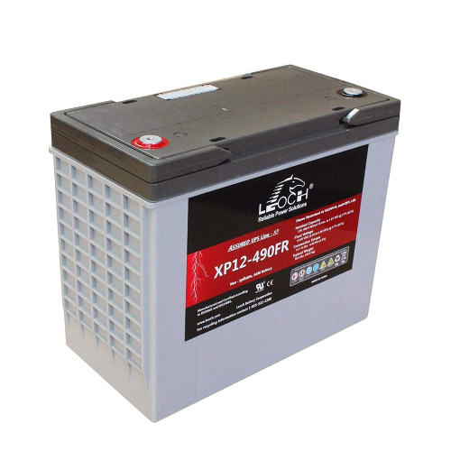 Leoch XP12-490FR 12V 490 W per cell high rate AGM UPS battery, 142Ah, M6 terminals, tall 10.9 inch case