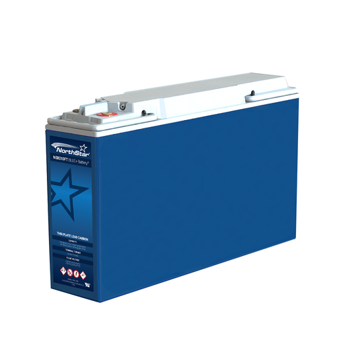 NorthStar NSB210FT BLUE+ 12V 200Ah thin plate AGM front terminal telecom battery, male M6 terminals