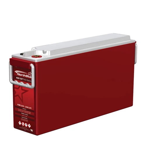 NorthStar NSB155FT RED 12V 155Ah thin plate pure lead AGM front terminal telecom battery, long float life build