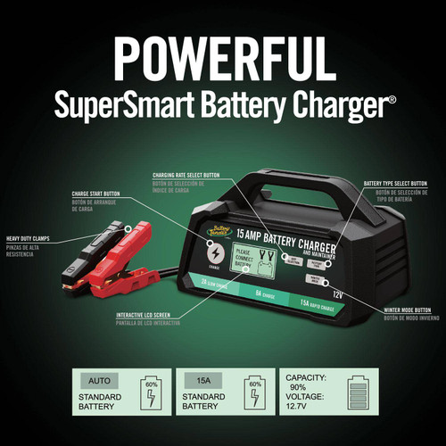 Battery Tender Power Tender 15 amp charger 022-0234 in use, automotive and marine battery charging