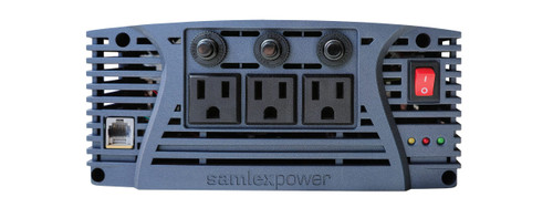 NTX-3000S-12 front panel with three 15A outlets and circuit breakers