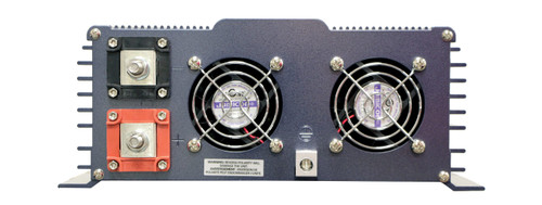 PST-1500-24 rear panel with DC studs and hardwire terminal block