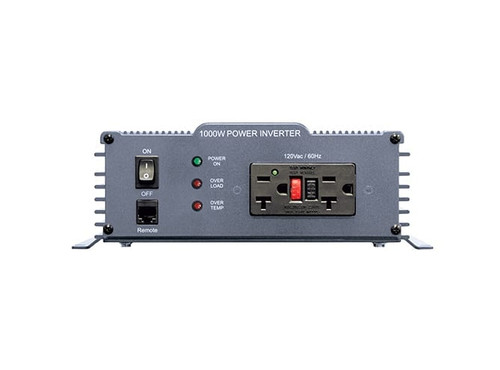 PST-1000-24 front panel with GFCI duplex outlet