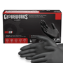 AMMEX Gloveworks Black Nitrile Gloves 5 Mil | Industrial Grade Powder-Free - 100 Count