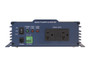 Samlex PST-600-24 600 watt 24 volt pure sine wave inverter, front panel with dual GFCI outlets
