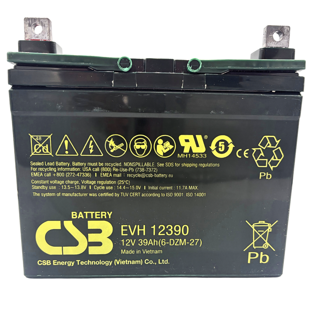 CSB EVH12390 12V 39AH AGM Battery - Sealed Maintenance Free CSB EVH12390 12V 39AH AGM Battery - Sealed Maintenance Free