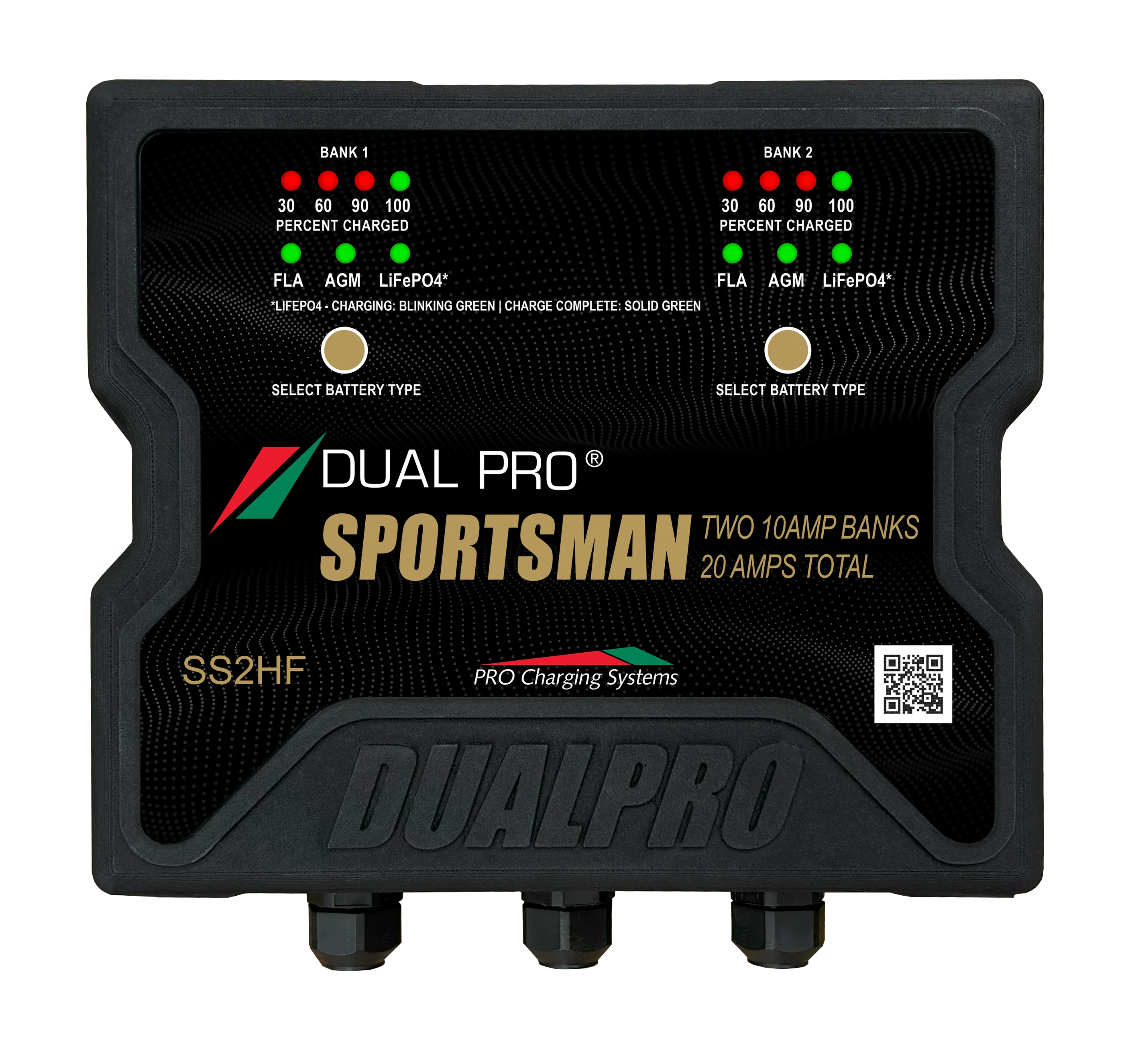 Dual Pro Sportsman SS2HF 2 Bank Marine Battery Charger