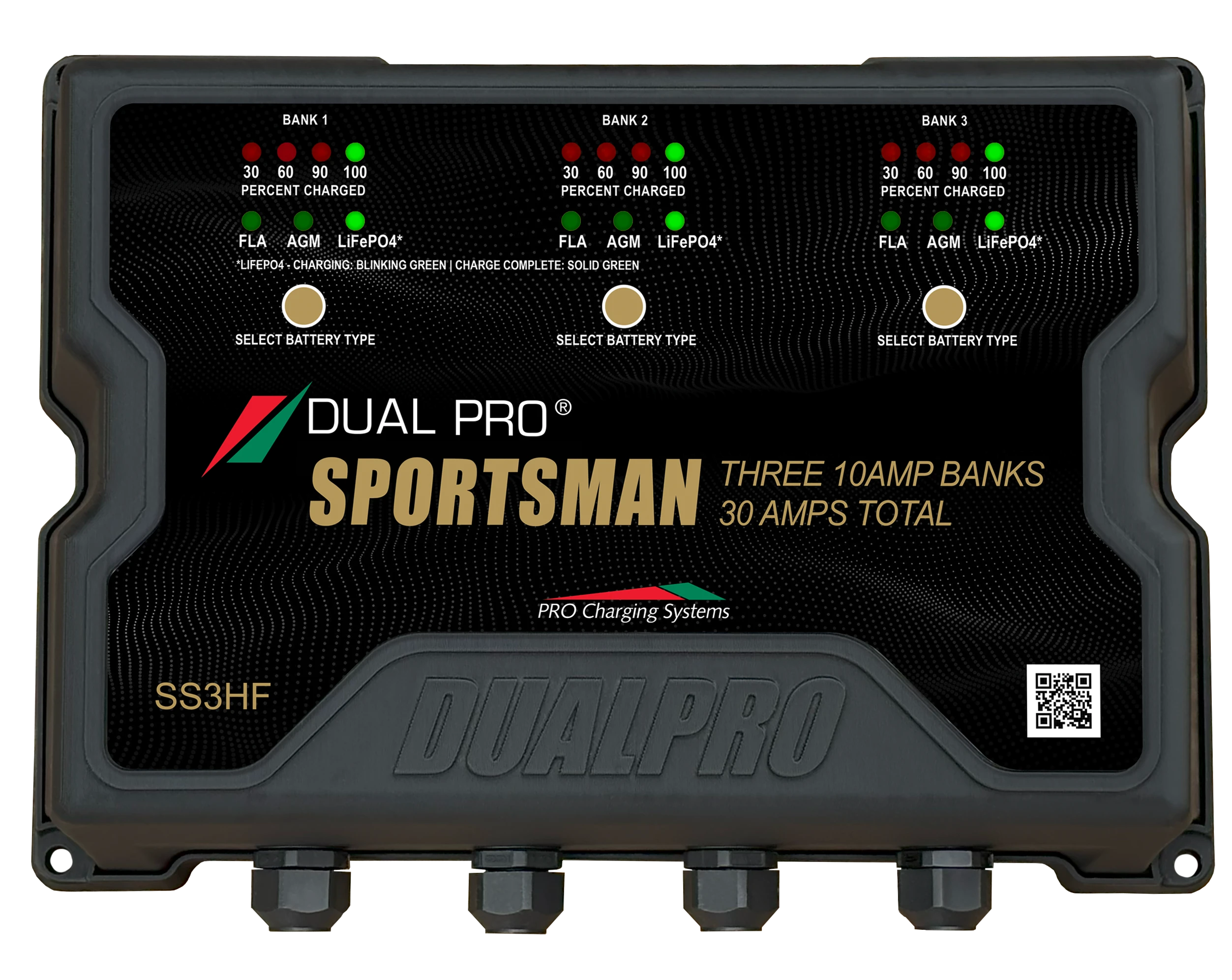 Dual Pro Sportsman SS3HF 3 Bank Marine Battery Charger