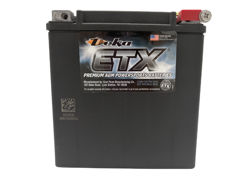 Deka ETX30L AGM Battery - 400 CCA Motorcycle ATV 12V