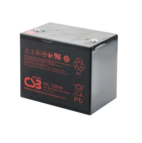 CSB HRL12280W 12V 284W/Cell 15-Min High Rate Long Life UPS Battery