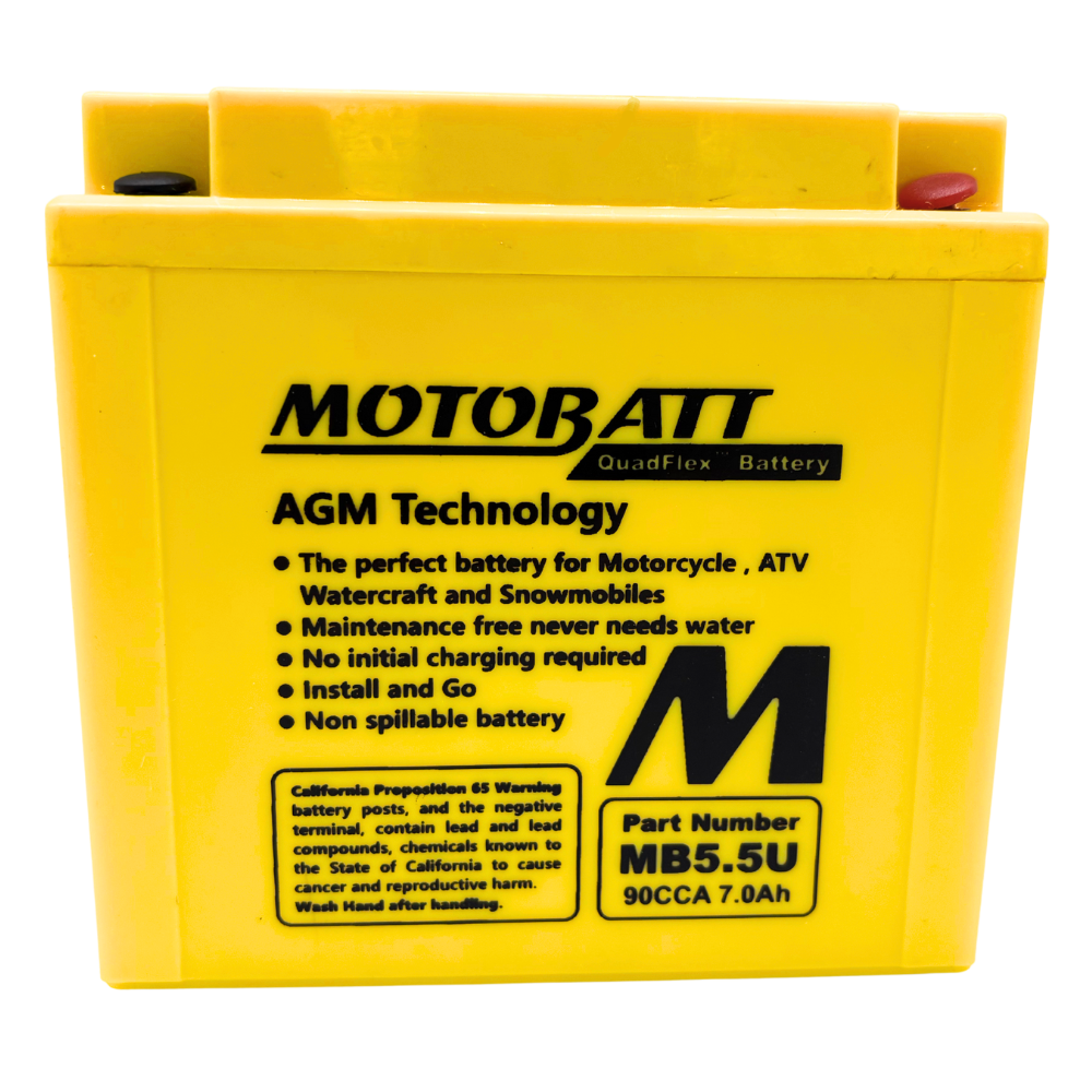 JIS 12N5.5-3B Battery | 12V 90CCA AGM | MB5.5U