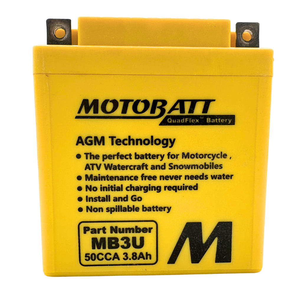 Power-Sonic Motobatt Battery | 12V 50CCA AGM |  MB3U