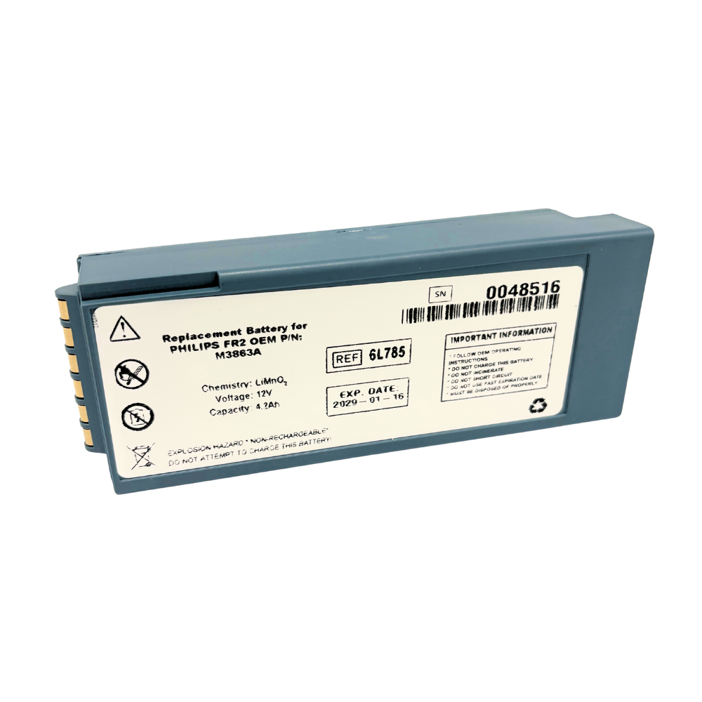 Philips M3863A Battery - FR2 AED Replacement Philips M3863A Battery - FR2 AED Replacement