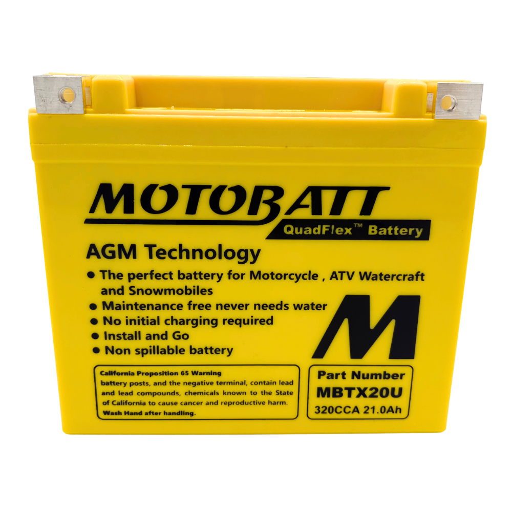 Motobatt 12V 21AH Battery | 335CCA AGM | MBTX20U