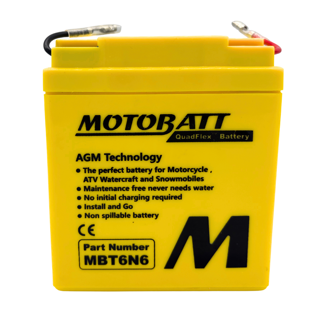 Motobatt 6V 6AH Battery | AGM | MBT6N6