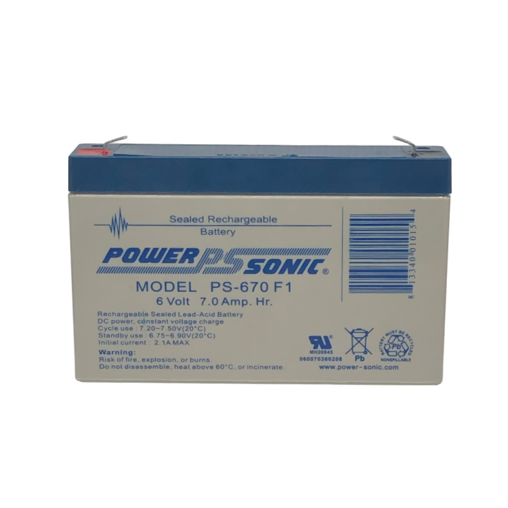 Power-Sonic PS-670 Battery - 6V 7AH
