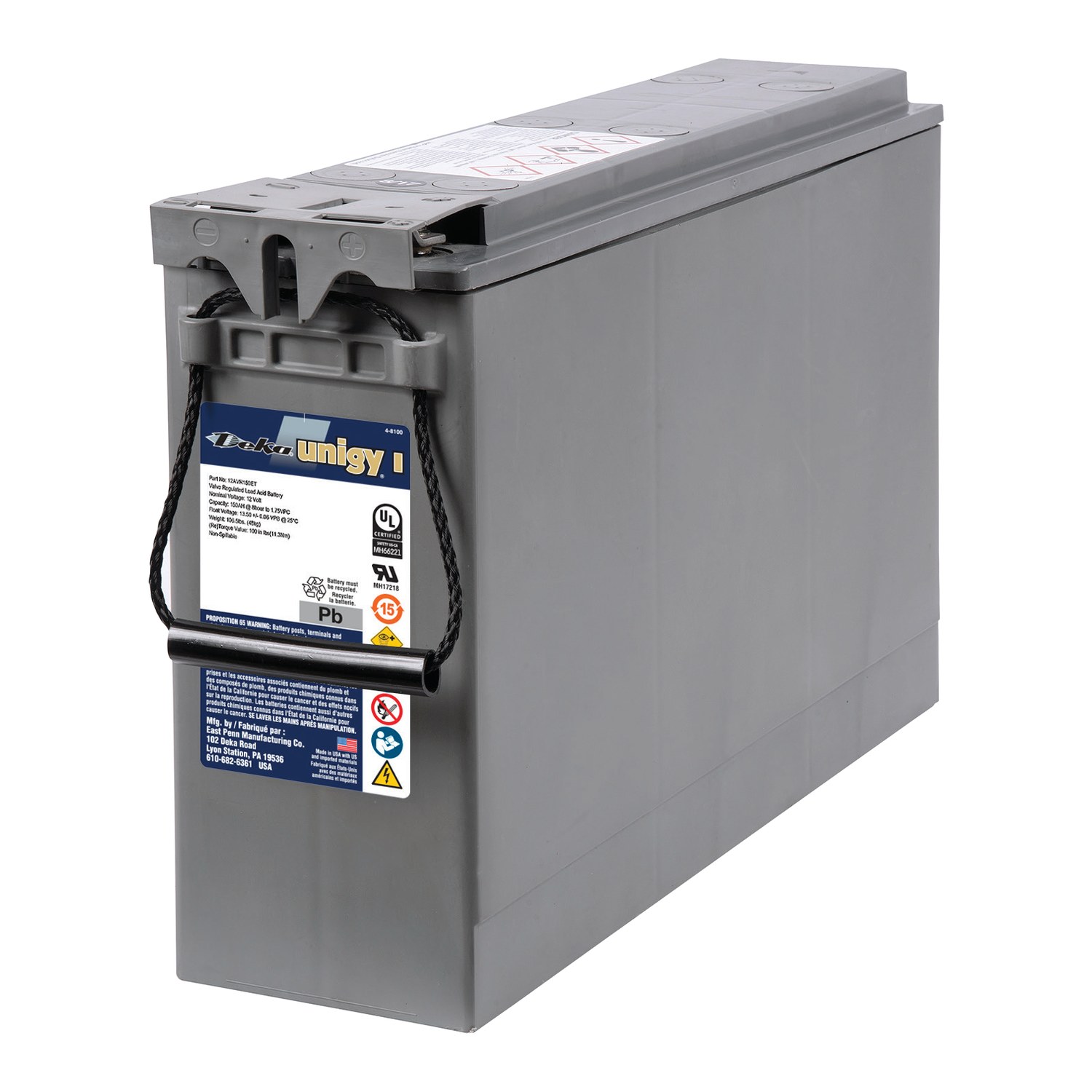 Deka Unigy 12AVR150ET Battery