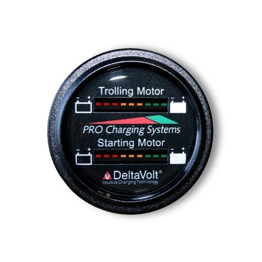 Dual Marine Battery Fuel Gauge: 12V Trolling & Cranking System