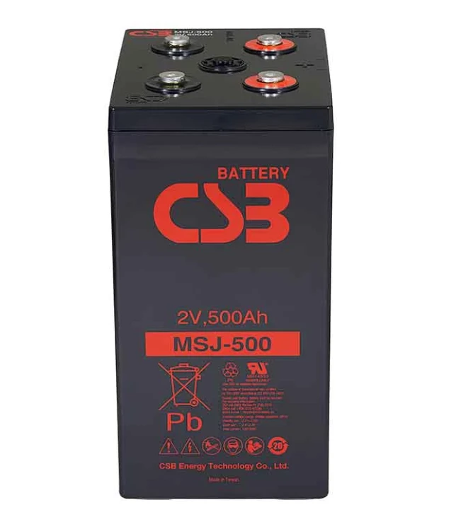 CSB MSJ-500 2V VRLA AGM Battery - 500AH Maintenance-Free Standby Power