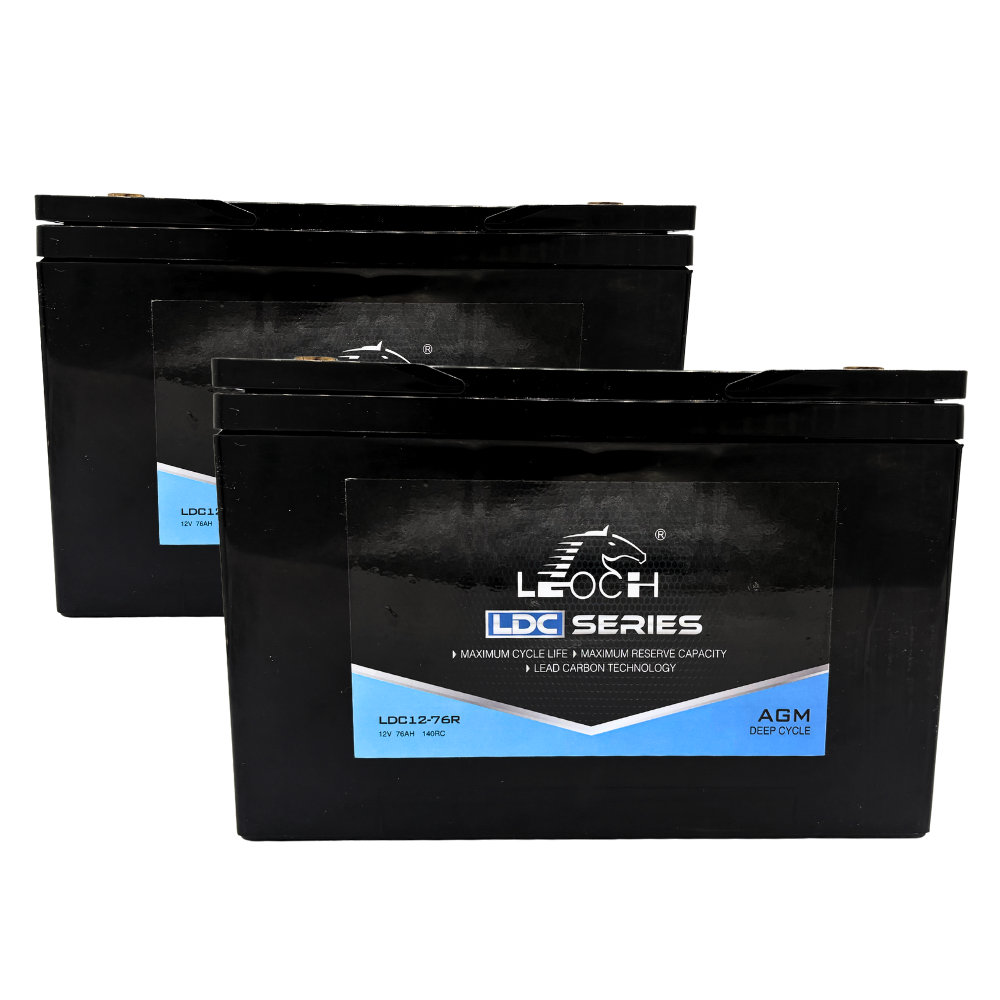 Leoch LDC12-76R Deep Cycle AGM Wheelchair Battery Replacement Kit
