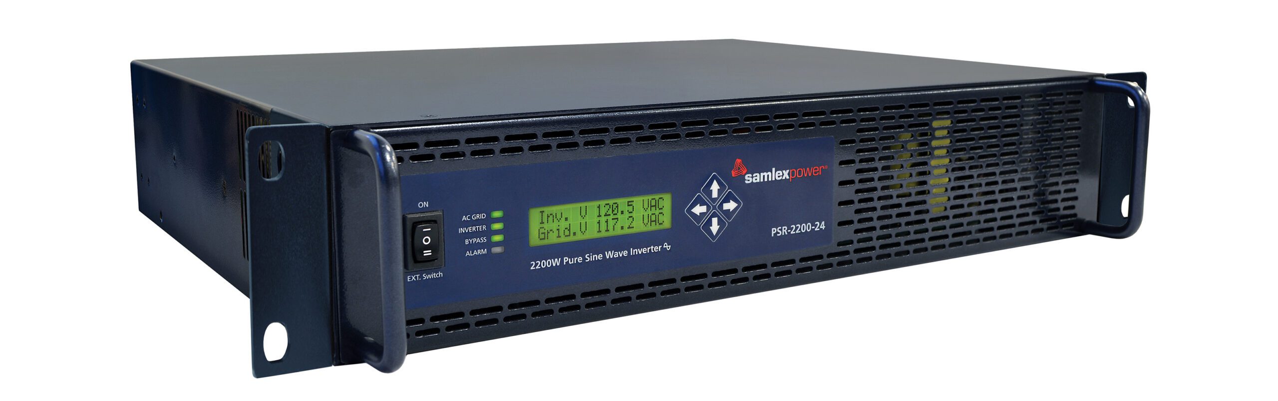 Samlex PSR-2200-24 2200 Watt Pure Sine Wave Rack Mount Inverter, 24V, Built-In Transfer Relay
