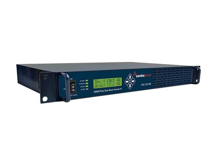 Samlex PSR-1200-48 1200 Watt Pure Sine Wave Rack Mount Inverter, 48V, 1U, Built-In Transfer Relay