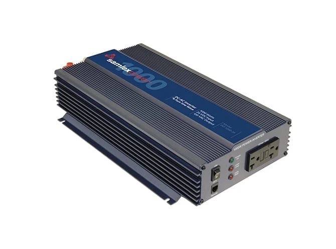 Samlex PST-1000-24 1000 Watt Pure Sine Wave Inverter, 24V, GFCI Outlets, Cable Lugs Included