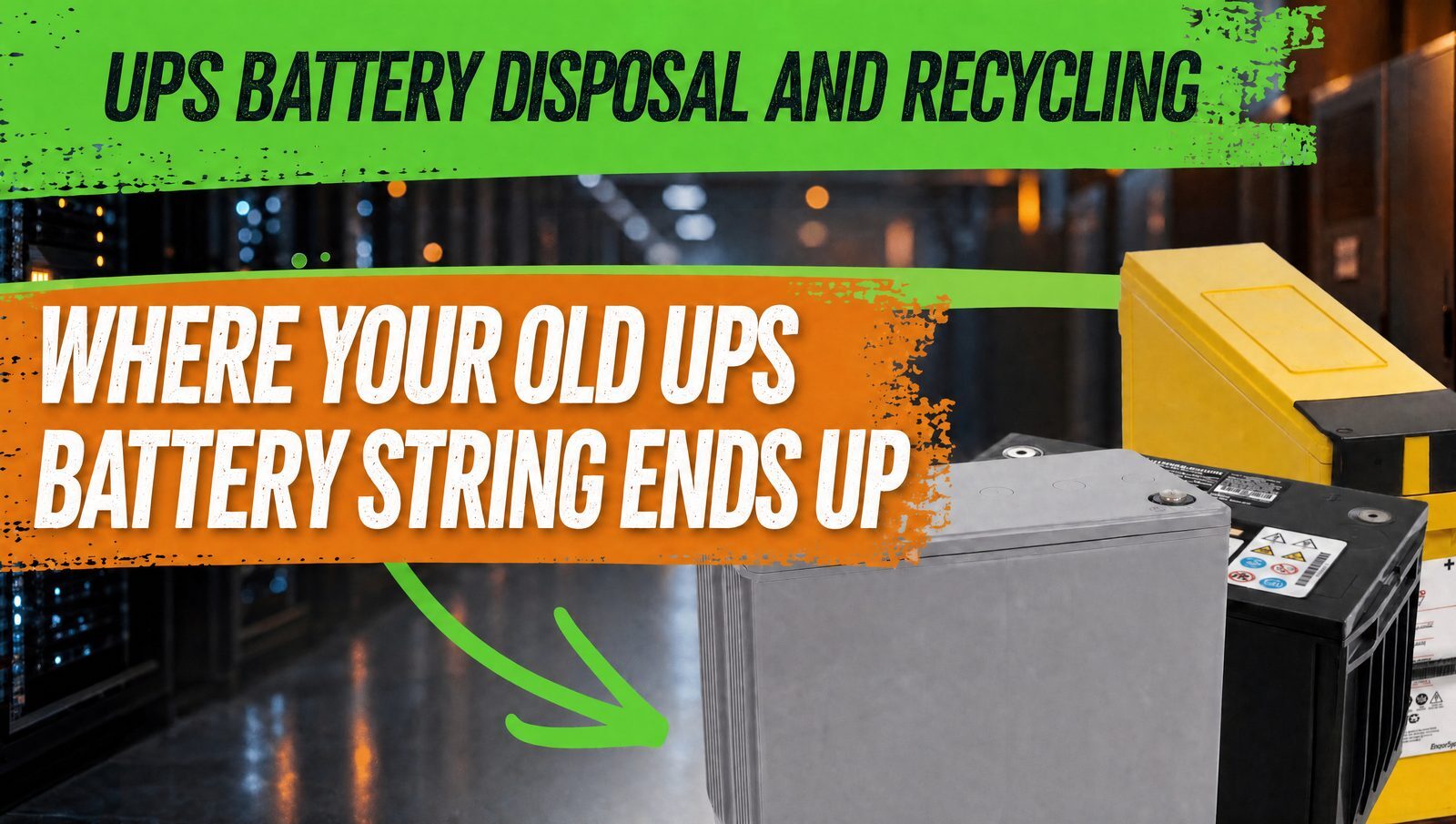 UPS battery disposal and recycling: where your old UPS battery string ends up