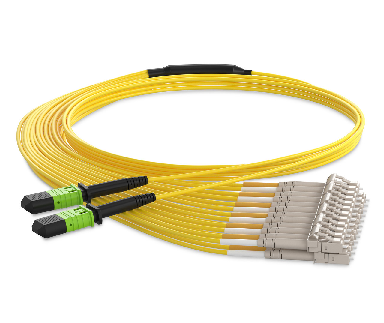 その他 A&T 24 Fiber - 2 x MTP to 12 x LC Duplex OS2 9/125µm Single Mode Breakout